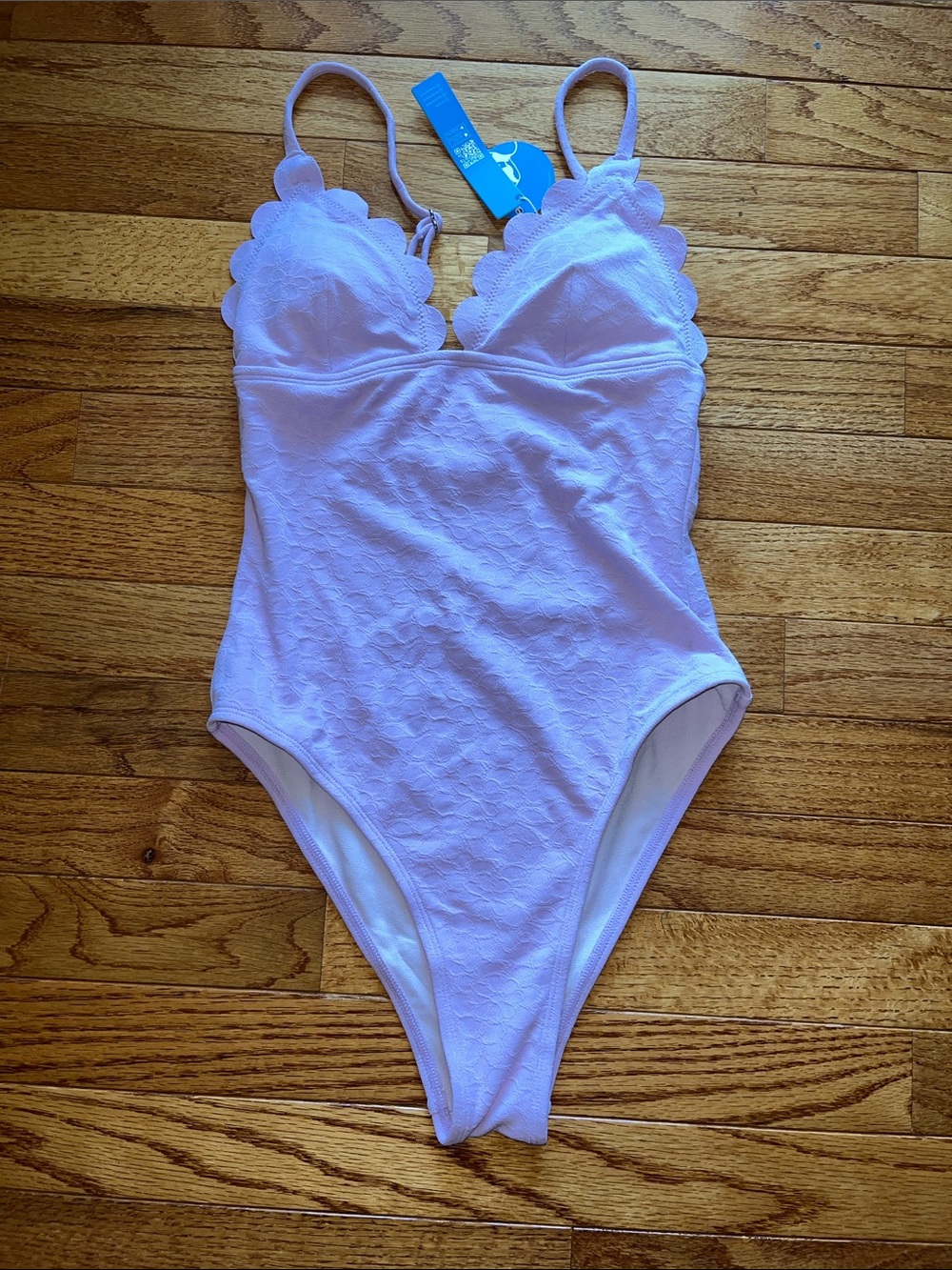 Cupshe Lavender Scallop-Edge One-Piece Swimsuit